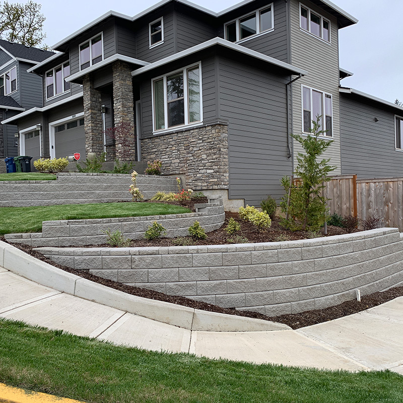 AB Collection retaining walls from Oregon Block