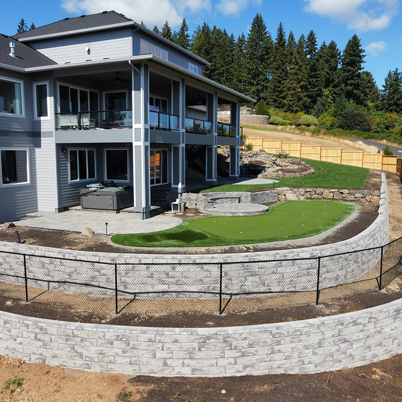 AB Collection retaining walls from Oregon Block