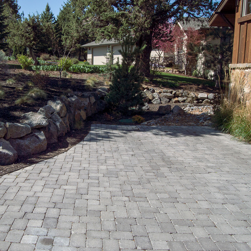 a background outdoor area paved with Europa paver from Oregon Block